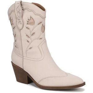 Sam and Libby Women's Flash Block Heel Western Booties - Washed Wheat